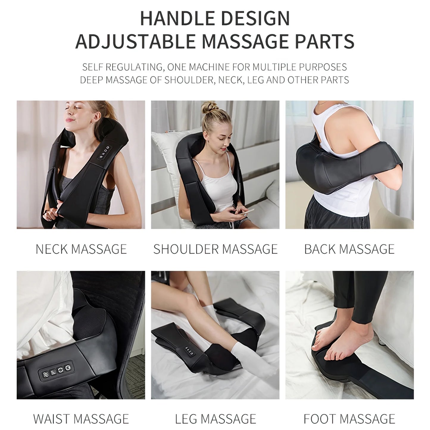 Neck Massager with Heat, Shiatsu Massager for Neck & Back, Deep Tissue 4D Kneading Neck and Shoulder Massage for Relax Muscles at Home Office and Car, Best Gifts for Women and Man