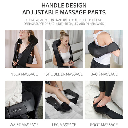 Neck Massager with Heat, Shiatsu Massager for Neck & Back, Deep Tissue 4D Kneading Neck and Shoulder Massage for Relax Muscles at Home Office and Car, Best Gifts for Women and Man
