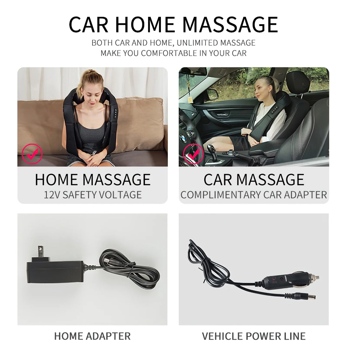 Neck Massager with Heat, Shiatsu Massager for Neck & Back, Deep Tissue 4D Kneading Neck and Shoulder Massage for Relax Muscles at Home Office and Car, Best Gifts for Women and Man
