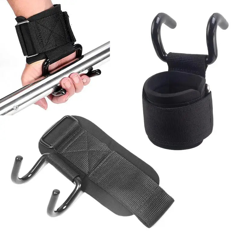 Pull-Ups Assist Straps with Hooks Horizontal Bar Adjustable Grips Strap Weight Lifting Strength Training Fitness Wrist Support